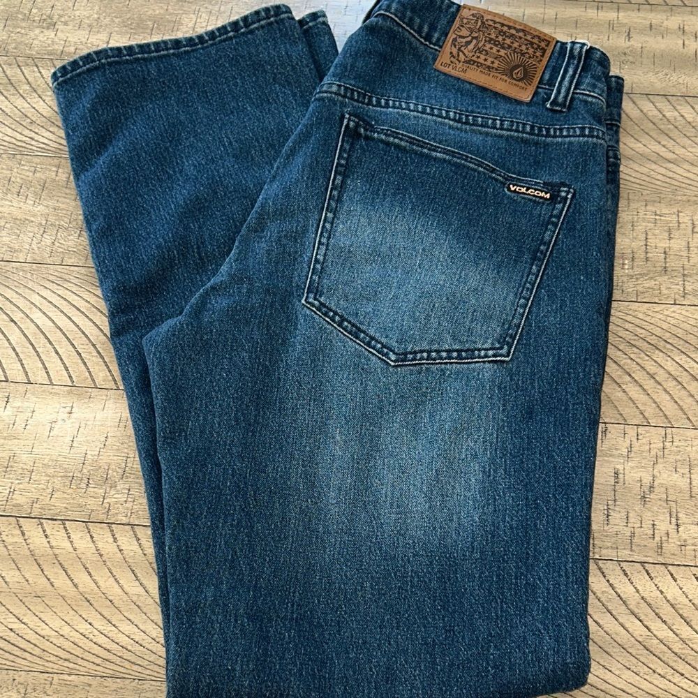 Volcom Men's Dark Blue Straight Jeans